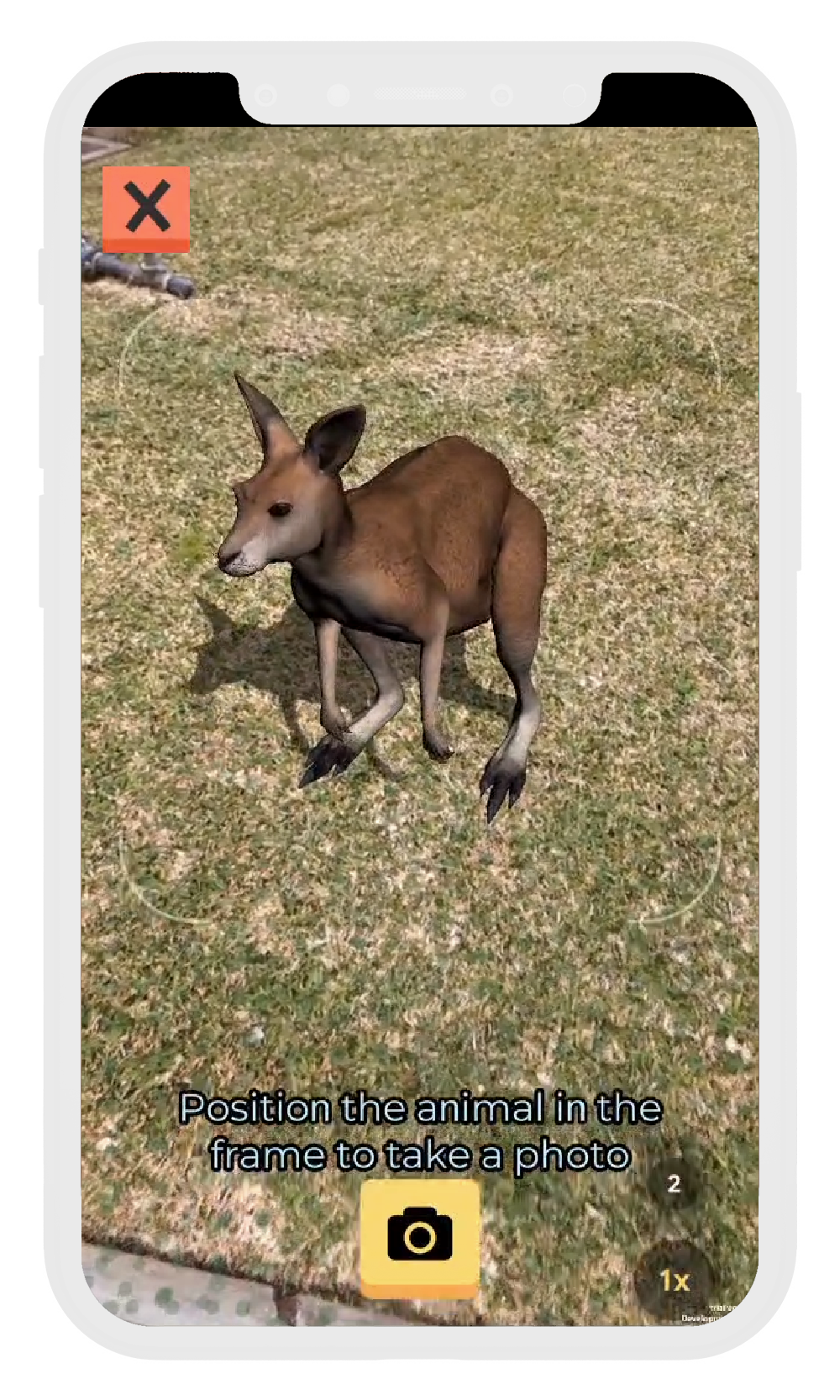 Screenshot of the Koalar App's photography function.